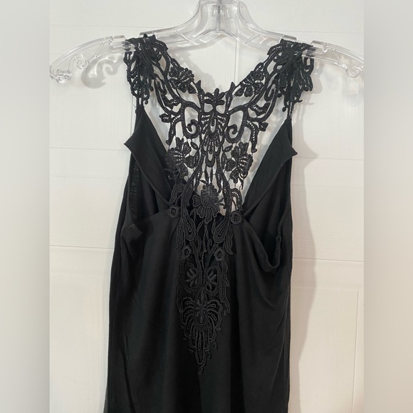 Black Tank with Lace Racer Back - Picture 9 of 12